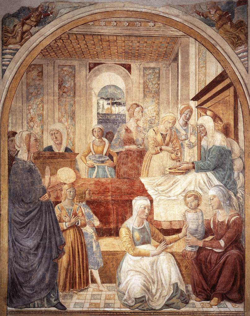 GOZZOLI, Benozzo Birth of Mary sdg